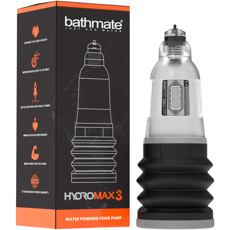 Packaging et unité de pompe hydraulique transparente Bathmate Hydromax 3 - MANJOY

