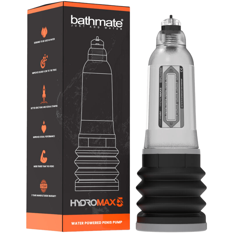 Système de pompe hydraulique Bathmate Hydromax 5 Crystal et son packaging premium - MANJOY
