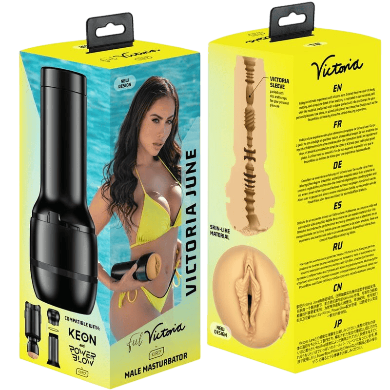 Masturbateur réaliste noir Kiiroo Victoria June - Écosystème interactif Kiiroo 5 - MANJOY
