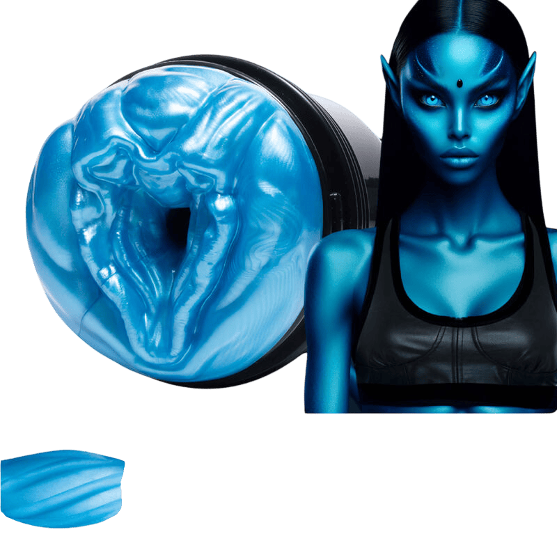 Masturbateur Fleshlight Alien Freak bleu noir luxe - Mise en situation Dark Luxury 5 - MANJOY