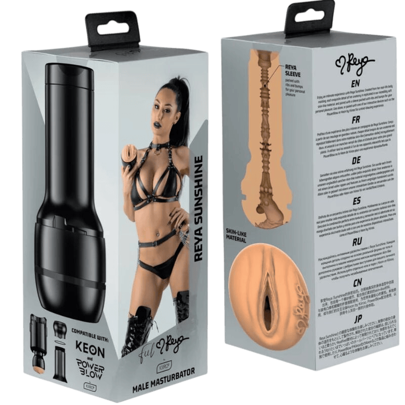 Masturbateur réaliste Kiiroo Reya Sunshine noir - Écosystème interactif Kiiroo 1 - MANJOY