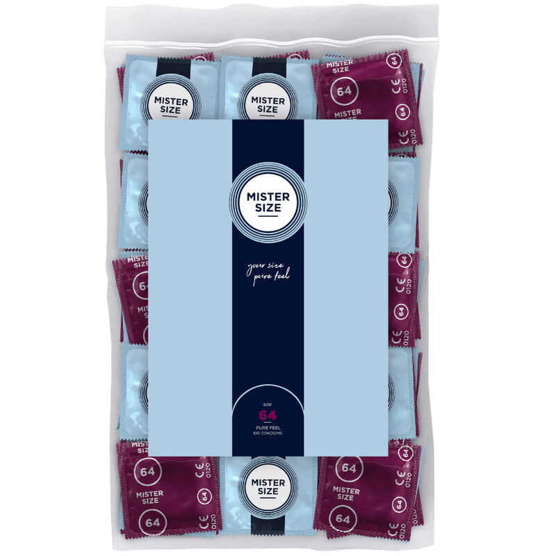 Préservatifs Mister Size 64mm boîte de 100 - Vue principale - MANJOY