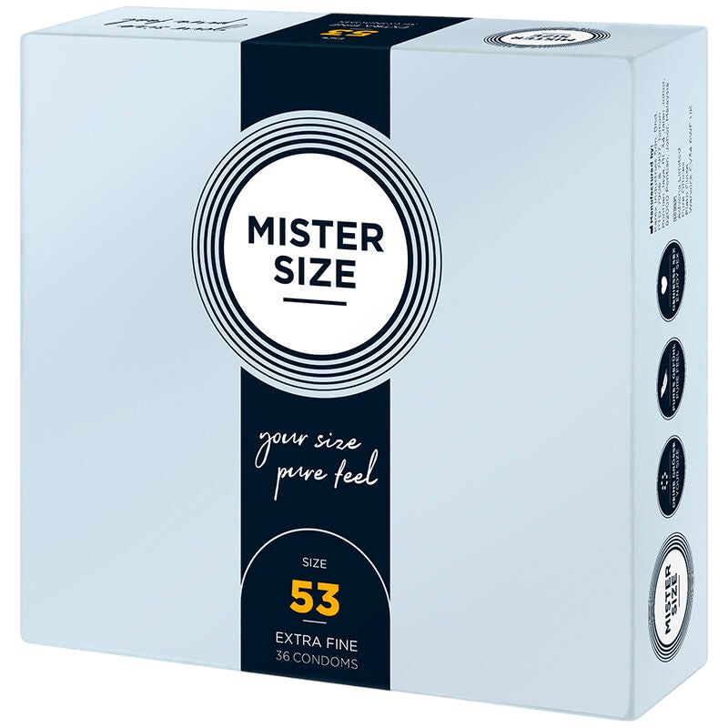 Préservatifs Mister Size 53mm boîte de 36 - Vue principale - MANJOY