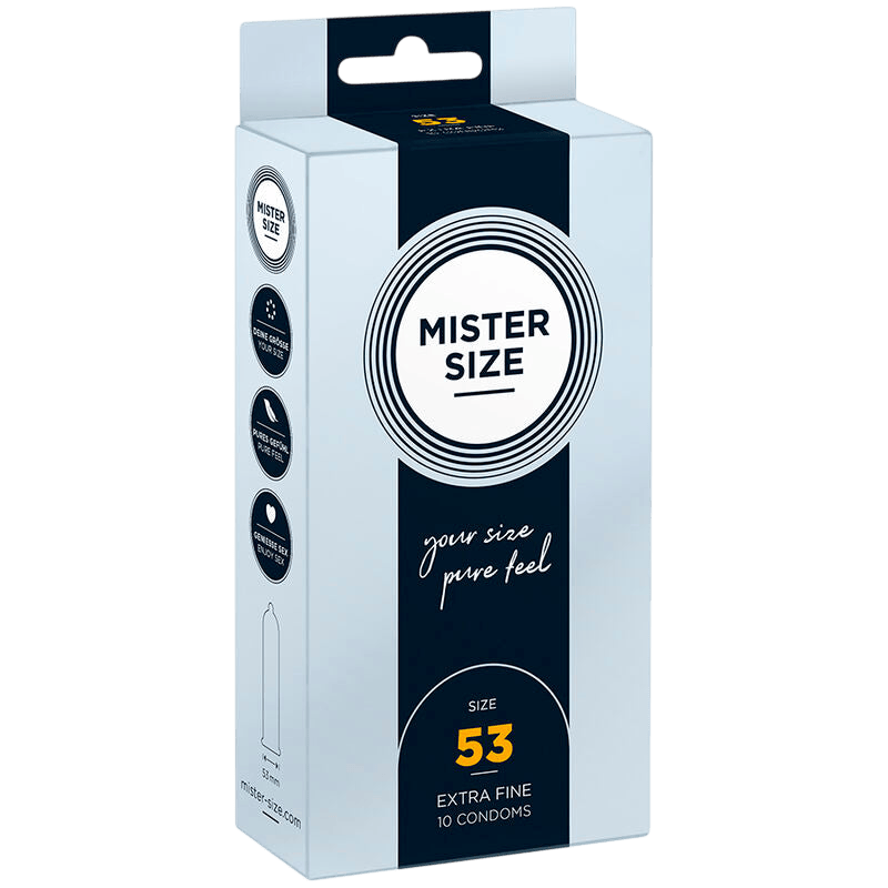 Préservatifs Mister Size 53mm boîte de 10 - Vue principale - MANJOY