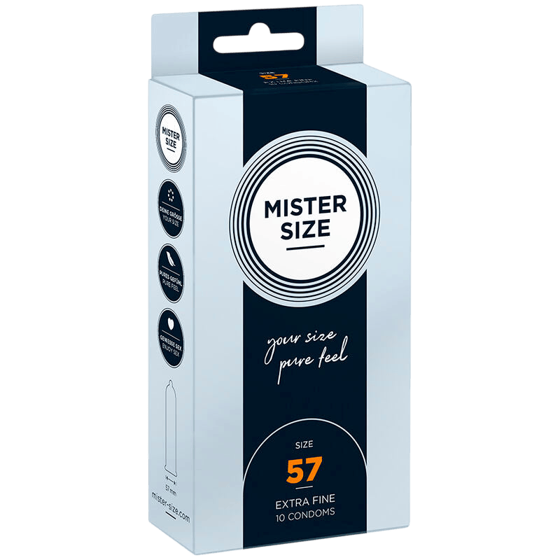 Préservatifs Mister Size 57mm boîte de 10 - Vue principale - MANJOY
