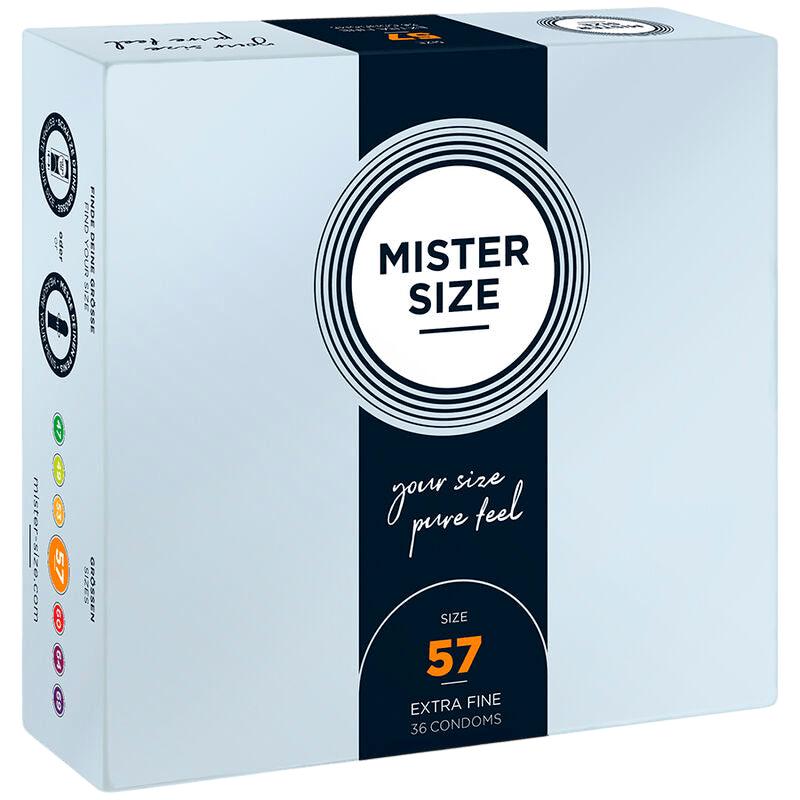 Préservatifs Mister Size 57mm boîte de 36 - Présentation premium du coffret - MANJOY