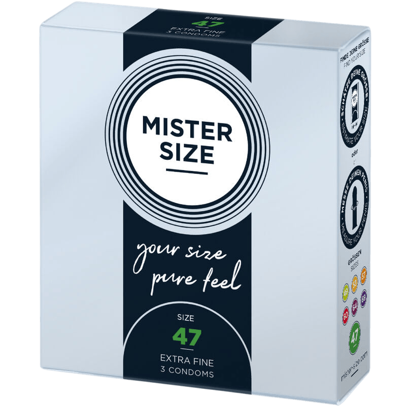 Préservatifs Mister Size 47mm boîte de 3 - Vue principale - MANJOY