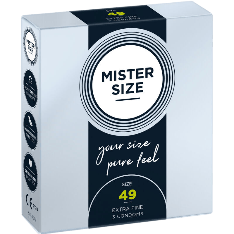 Préservatifs Mister Size 49mm boîte de 3 - Vue principale - MANJOY