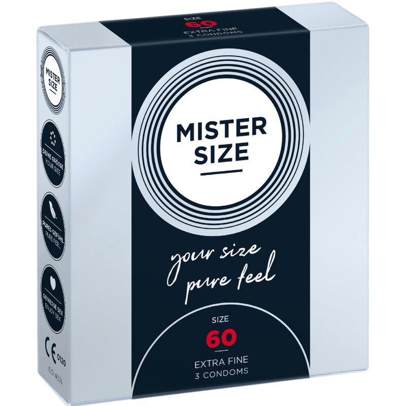 Préservatifs Mister Size 60mm boîte de 3 - Vue principale - MANJOY