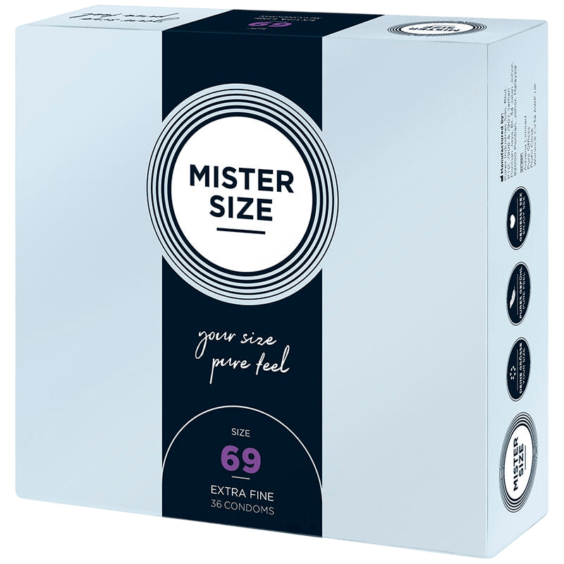 Préservatifs Mister Size 69mm boîte de 36 - Présentation premium du coffret - MANJOY