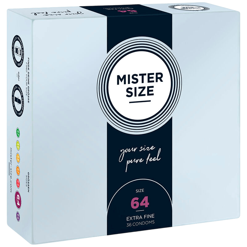 Préservatifs Mister Size 64mm boîte de 36 - Présentation premium du coffret - MANJOY