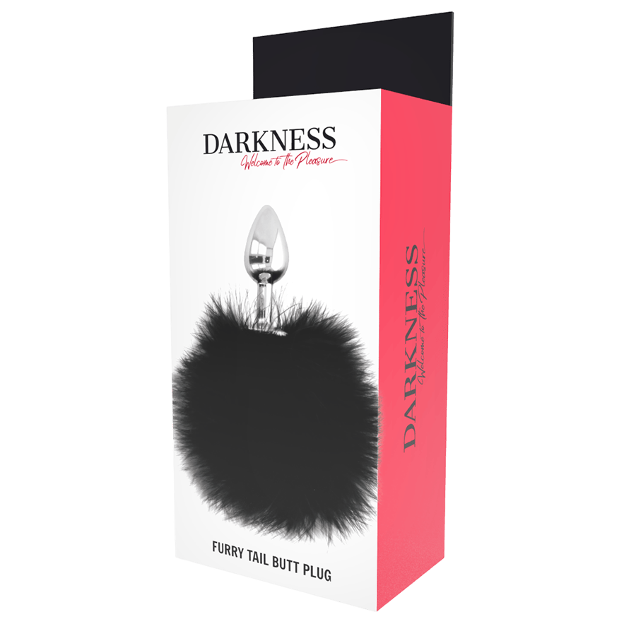 Plug anal avec queue noire Darkness fétiche - Présentation du packaging premium - MANJOY