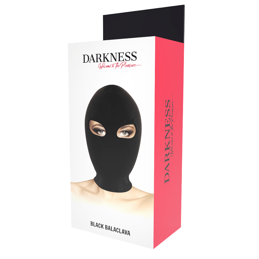 Masque soumission spandex noir Darkness fétiche - Vue principale - MANJOY