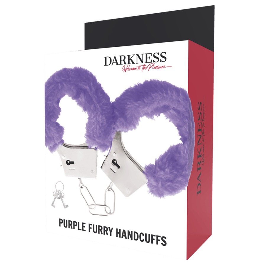 Menottes métal doublées lilas Darkness sécurité - Présentation 2 - MANJOY