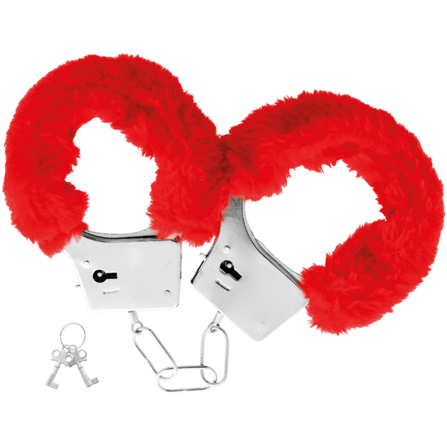 Menottes métal rouges doublées Darkness luxe - Mise en situation Dark Luxury 2 - MANJOY