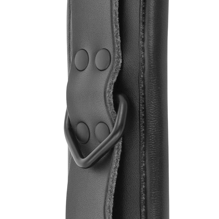 Menottes de chevilles cuir noir Darkness - Présentation 5 - MANJOY