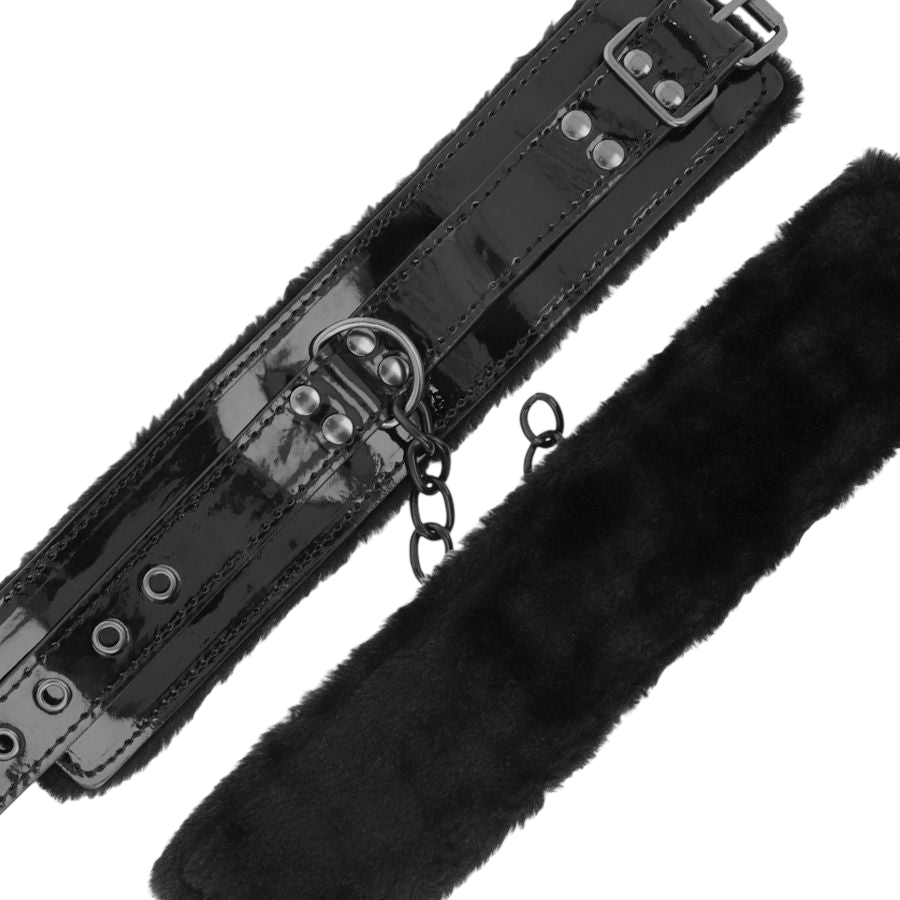 Accessoire poignets avec cadenas Darkness - Présentation 3 - MANJOY