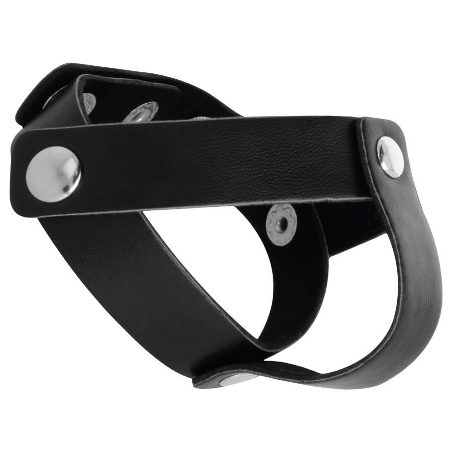 Double anneau cuir noir Darkness performance - Mise en situation de performance 4 - MANJOY