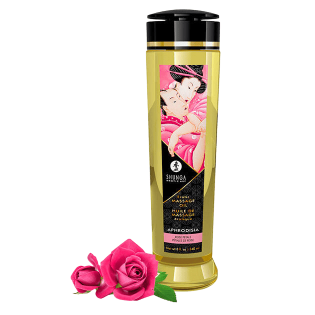 Huile massage érotique rose Shunga 240ml - Vue principale - MANJOY