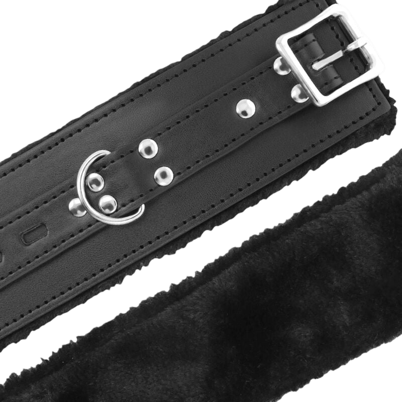 Menottes doublées fourrure noire Darkness - Packaging - MANJOY