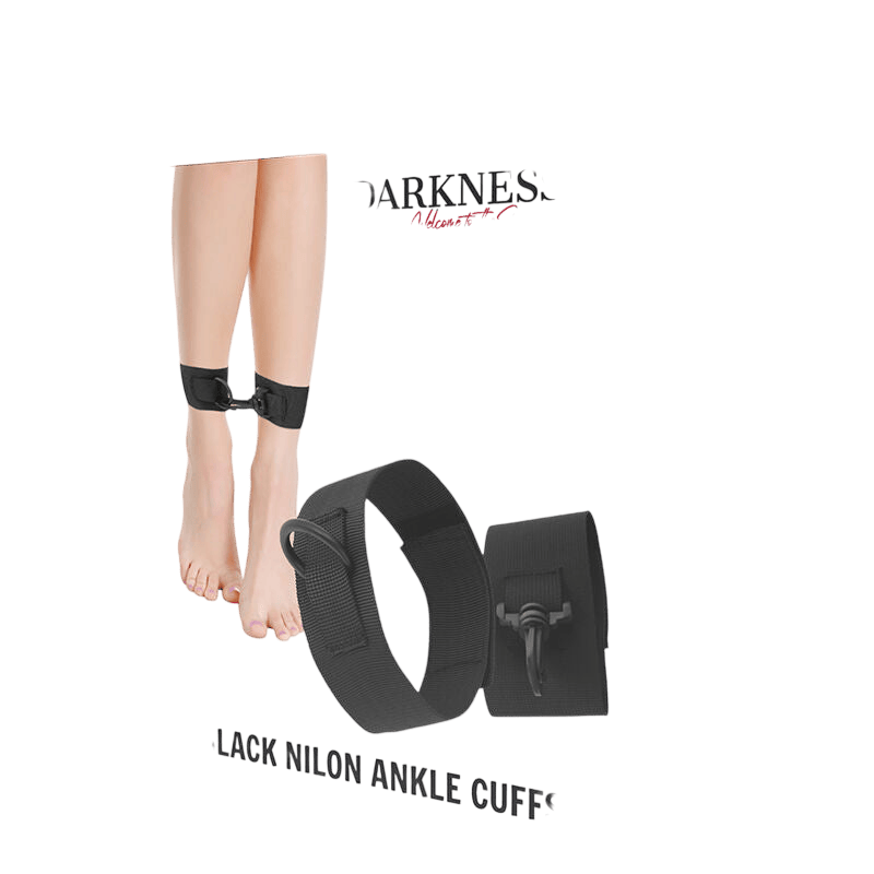 Entraves chevilles nylon noir Darkness - Présentation 3 - MANJOY