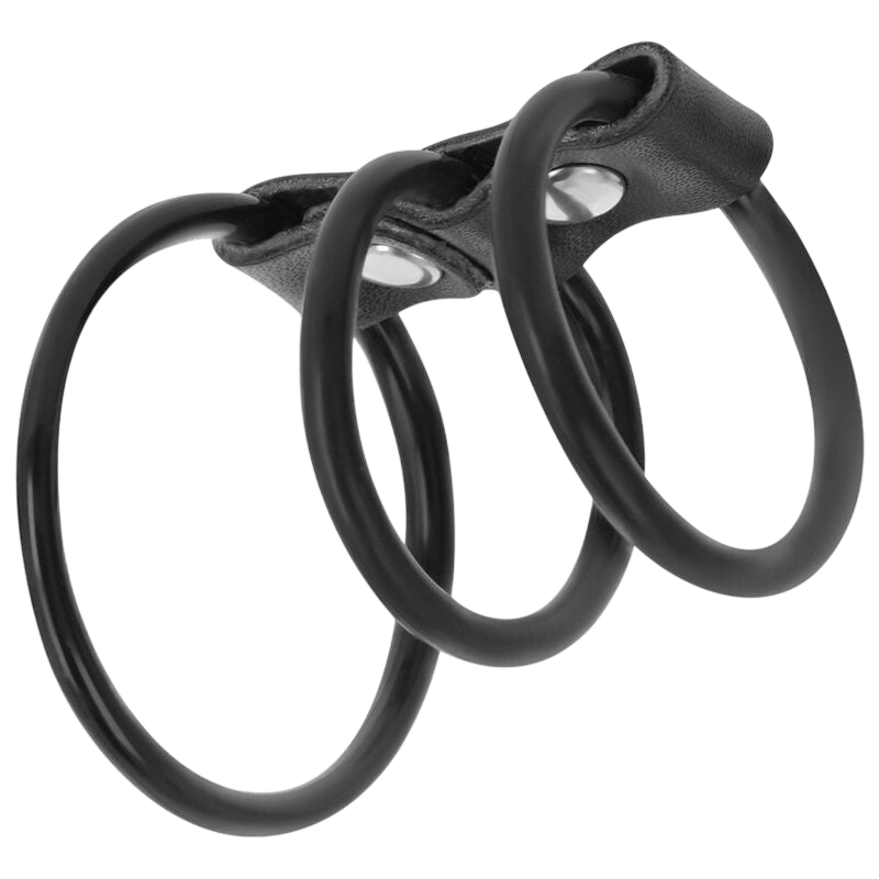 Anneaux péniens flexibles noirs Darkness pack 3 - Présentation du packaging prestige - MANJOY