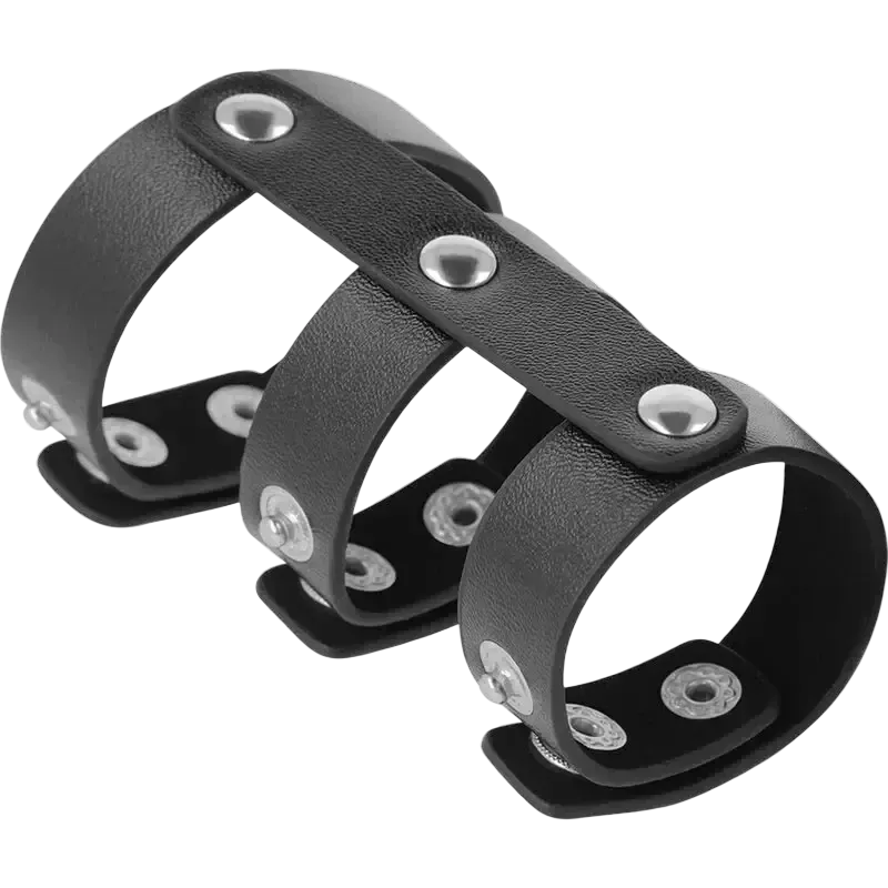 Darkness | Double Anneau Cuir Premium