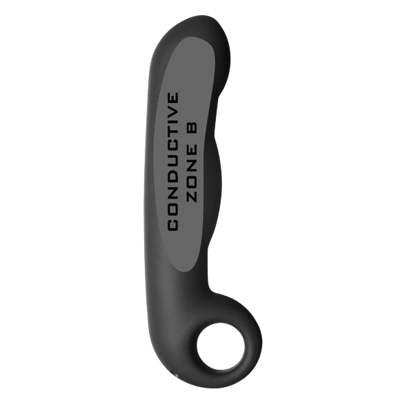 Gode conducteur silicone noir Electrastim Ovid luxe - Mise en situation de performance 1 - MANJOY