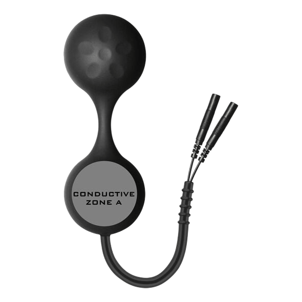 Exerciseur Kegel silicone noir Electrastim Lula - Mise en situation de performance 2 - MANJOY