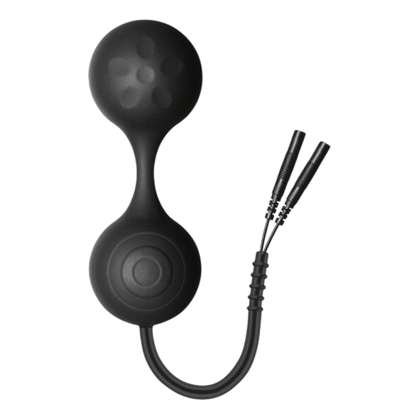 Exerciseur Kegel silicone noir Electrastim Lula - Présentation du packaging prestige - MANJOY