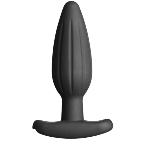 Plug anal conducteur moyen silicone noir Electrastim Rocker - Mise en situation de performance 2 - MANJOY