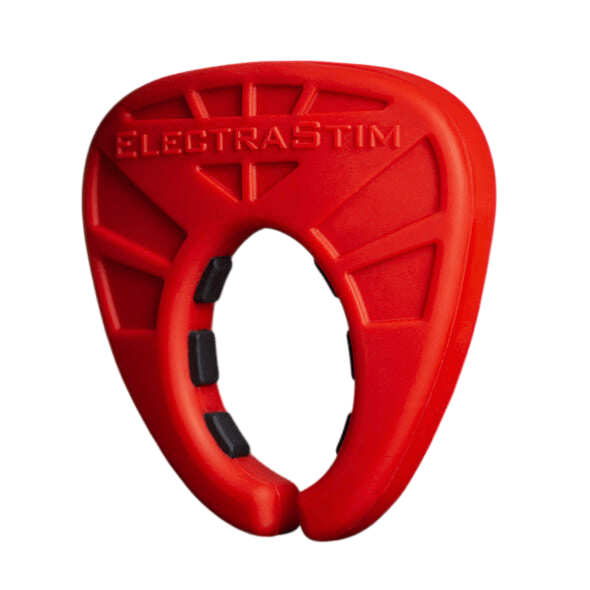 Anneau pénien conducteur Electrastim Viper noir et rouge - Mise en situation Dark Luxury 5 - MANJOY