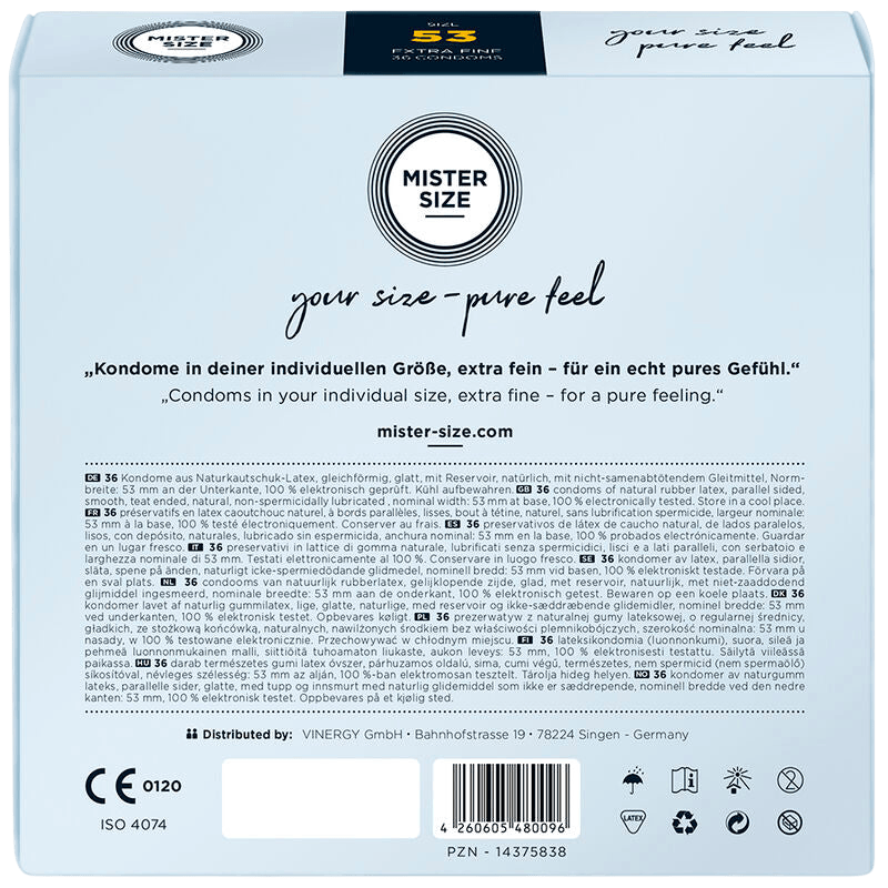 MISTER SIZE Mister Size | 53mm | L'Arsenal de Performance 36 pcs Bien-etre masculin premium TheManjoy