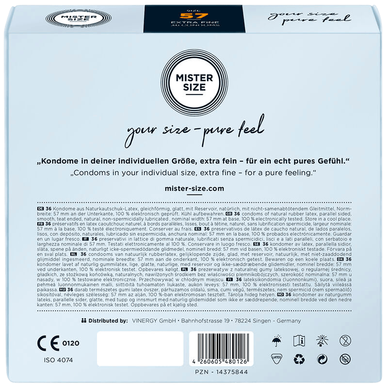 MISTER SIZE Mister Size 57 | Le Préservatif Sur-Mesure | L'Amplitude de la Sécurité Bien-etre masculin premium TheManjoy